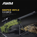 WW2 Creative AWM Rifle Barrett AKM Building Blocks, M24 Military s Series Modle Set Boy s Birthday Gifts KankongAgu.