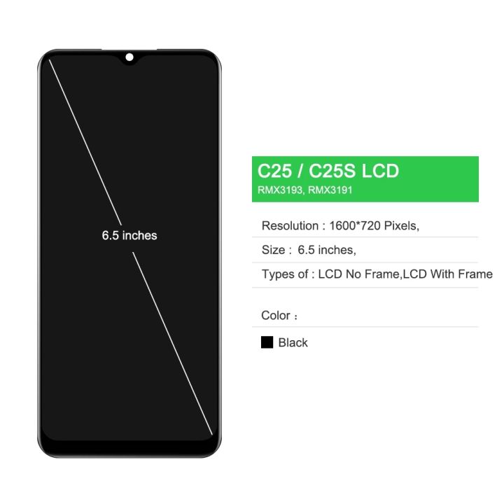 LCD%20No%20Frame%20For%20OPPO%20Realme%20C25%20C25S%20Narzo%2050A%20RMX3193%20Display%20Touch%20Screen%20Digitizer%20Assembly%20Replacement%20Parts%20-%20Image%203