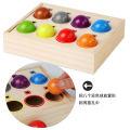 Wooden Rainbow Ball CPC CE Children's Early Education Enlightenment Color Cognitive Classification Matching Puzzle Shape Box.
