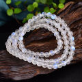 Jingyao collection cream body blue moonstone bracelet feldspar three ring bracelet ice strong blue light crystal jewelry for men and women.