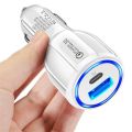 【Homesickneisi】 2023 Type C Car Charger For iPhone Samsung OPPO Realme C11 C12 C15 C17 C21 C25 C20 Fast Car Charger QC3.0 USB Fast Charging Chargers. 