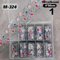 【Support-Cod】 10 Roll Flower Nail Foils Transfer Stickers Nail Decals Manicure Decoration DIY QUANYIN. 