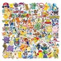50/100Pcs Pokemon Stickers Kawaii Pikachu Skateboard Bicycle Guitar Laptop Kids Waterproof Stiker Toys. 