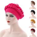 【Alien Alien】 2023 Turban Cap Beautiful Ladies Flower Brimless Twist Head Wrap for Party Beanie Headwrap Women Hat. 