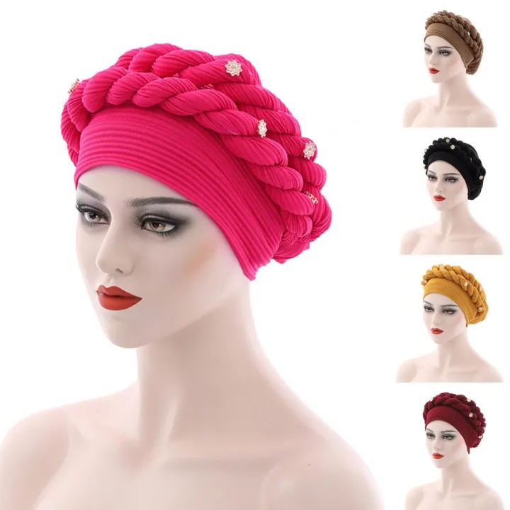 %E3%80%90Alien%20Alien%E3%80%91%202023%20Turban%20Cap%20Beautiful%20Ladies%20Flower%20Brimless%20Twist%20Head%20Wrap%20for%20Party%20Beanie%20Headwrap%20Women%20Hat%20-%20Image%204