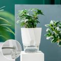Transparent Double Layer Flower Pot Plastic Self Watering Flowerpot Cotton Rope Watering Potted Planter with Injection PortBasketball. 