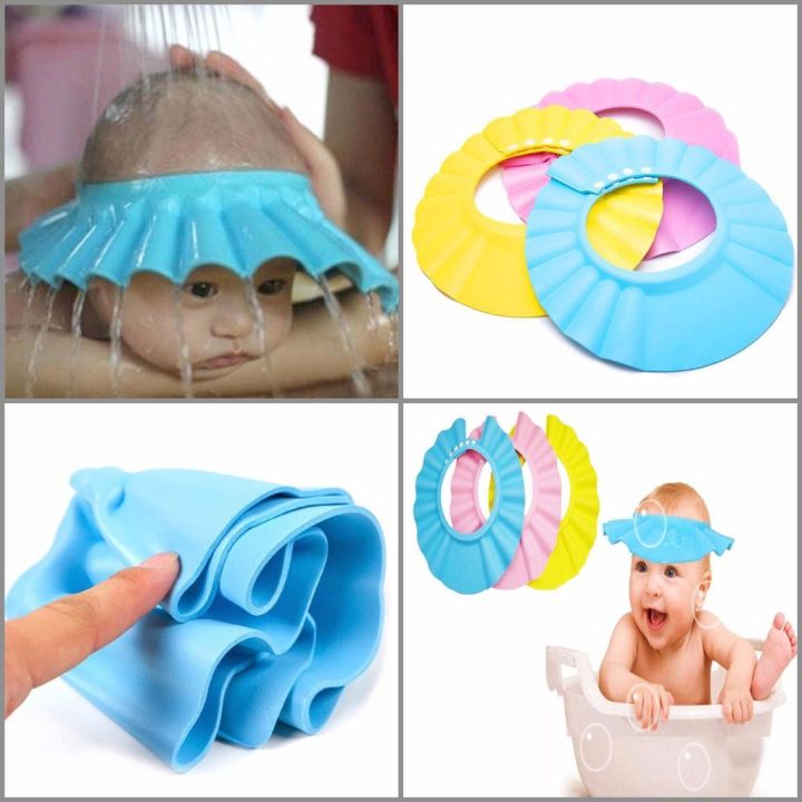 1pcs%20Adjustable%20Soft%20Baby%20Shower%20Bath%20Hat%20Cap%20for%20Kids%20-%20Multi-color%20-%20Image%204
