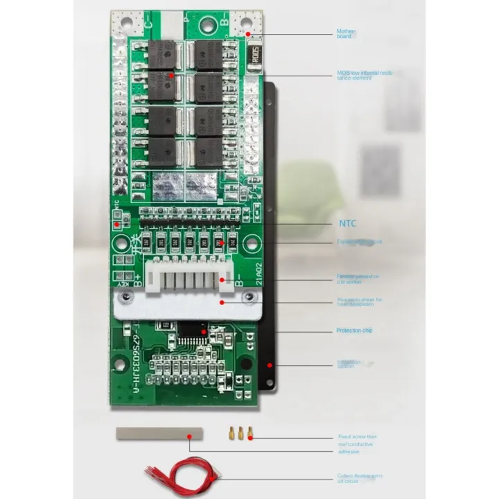 18650%20Batteries%20Bms%207S%2030A%2024V%20Li-Ion%20Cell%20Battery%20Protection%20Bms%20Pcb%20Board%20Balance%20for%20Escooter%20-%20Image%205