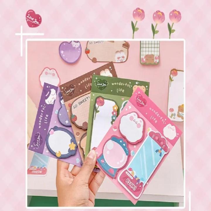 Rabbit%20bear%20design%20sticky%20notes%20Functional%20Sticky%20Strawberry-themed%20sticky%20notes%203x3%20N%20Times%20Kawaii%20bookmark%20for%20Office%20supplies%20School%20supplies%20Daily%20reminder%20Gift%20for%20kids%20Journal%20planner%20-%20Image%203