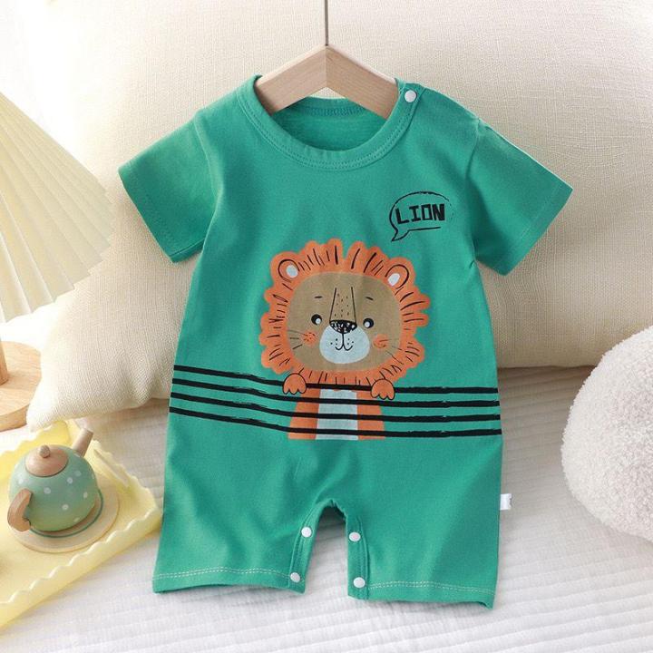 (Ready%20Stock)%20Summer%20Newborn%20Cotton%20Short%20Sleeves%20Bodysuit%20Korean%20Style%20Boys%20Baby%20Fashion%20Cartoon%20Pattern%20Printed%20Romper%20Infant%20Soft%20Comfortable%20Loose%20One-Pieces%20Jumpsuits%20-%20Image%208