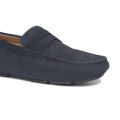 Maverick Dark Navy Nubuck Leather Loafer for Men. 