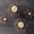3D Geometric Wedding Geometric Candlestick Candle Tea Light Holder Gold for Home Decoration Accessories Supplies. 