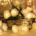 3M 20 LED Rose Flower Lights, USB Flower String Lights Rose Fairy Lights for Mother's Day Bedroom Wedding Room Decor Gift Indoor Decor. 