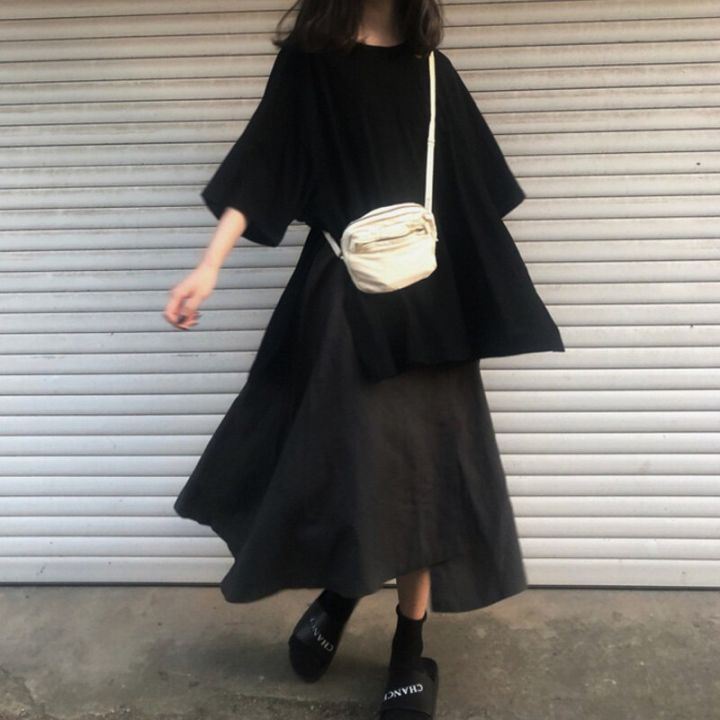 Tees%20Black%20White%20Solid%20Color%20Basic%20T%20shirts%20Women%20Casual%20Harajuku%20Summer%20Cool%20Girl%20Long%20Streetwear%20Tops%20Korean%20Hipster%20-%20Image%202