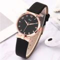 Elegant Classic Petal Pattern Luxury Leather Strap Ladies Quartz Watch Women Wristwatch Bracelet Wrist.