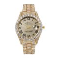 Diamond Bling Watch Men Gold Color Men’s Quartz Watches Luxury Male Clock. 
