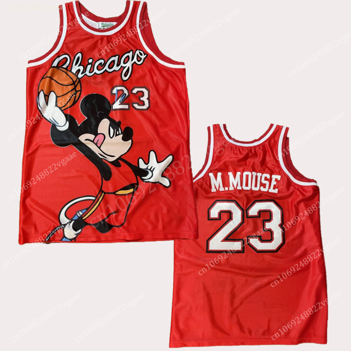 Uniform 23 Pack Children's T-Mouse Basketball Jersey Back 2024 Summer Disney Mickey Mouse Men's Boys' Shirts Sportswear Training