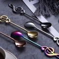 OIMG Stainless Steel Mini Stirring Spoon With Music Symbol Handle For Tea Coffee. 