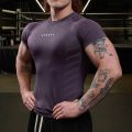 Quick Drying Running T-shirt Sport Shirt Gym Tight Fitting T-shirt Man Training T shirts Fitness Top Oversized Y2K Clothing. 