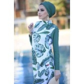 Muslim Swimwears Women Printed Stretch Full Cover Hijab Long Sleeves Sport swimming Togs 3pcs Lslamic Burkinis Wear Bathing Suit. 