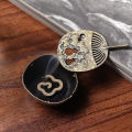 Creative Lute/Gourd Fan Zinc Alloy Incense Burner Home/Temple/Office/Tea Room/Yoga Room Tea Ceremony Supplies Incense Tools.