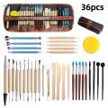 36Pcs Polymer Clay Tools Embossing Shaping DIY Ceramics Clay Sculpting Tools. 