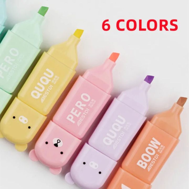 6%20Colors/set%20Kawaii%20Mini%20Highlighter%20Cute%20Markers%20Pastel%20Drawing%20Pen%20School%20and%20Office%20Art%20Stationery%20Supplies%20-%20Image%202