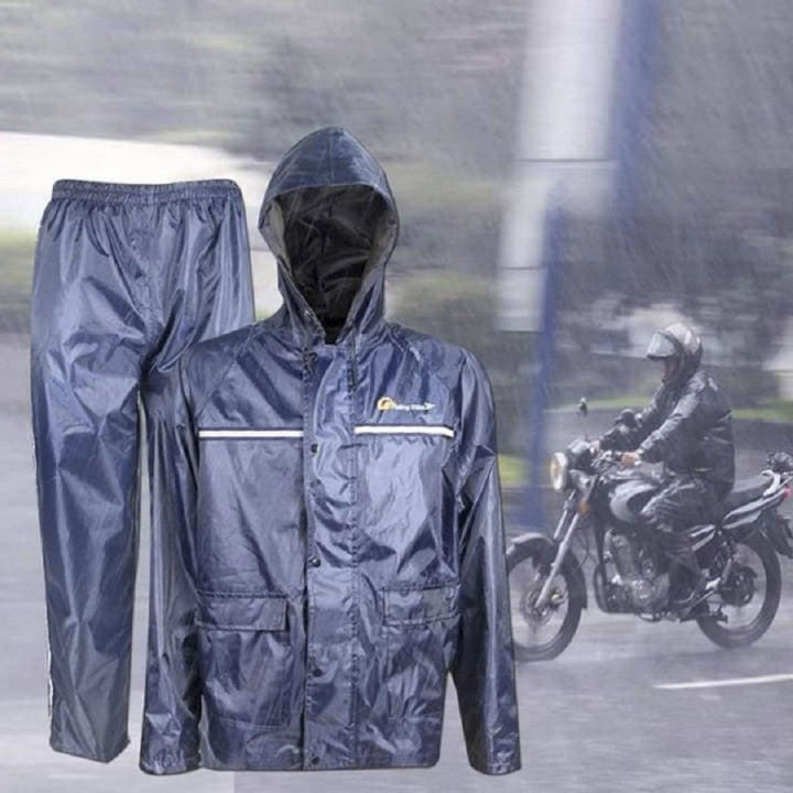 Rain Coats for Men Waterproof Jacket and Pant with Bag multicolor free