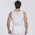 Mens Compression Shirt Slimming Body Shaper Vest Sleeveless Undershirt Tank Top Tummy Control Shapewear for Men Adjustable Hook. 