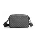 Men Shoulder Crossbody Bag Fashion Luxury Plaid Designer Leather Small Square Bag Male Business Travel Messenger Bags Handbag.