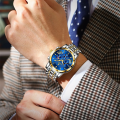POEDAGAR brand fashion business luxury waterproof night light date timer quartz military men's watch. 