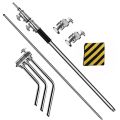 Metal Height 2.6M/8.5FT Adjustable Reflector Tripod Stand with Holding Arm 2pc Grip Head for Photography Studio Video Equipment.