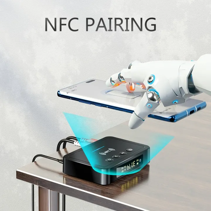 NFC%20LED%20Digital%20Display%20Bluetooth%205.0%20Audio%20Transmitter%20Receiver%203.5mm%20AUX%20RCA%20Optical%20Coaxial%20TF/U-Disk%20FM%20Mic%20Wireless%20Adapter%20-%20Image%207