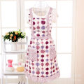 Apron Brushed Lace Edge Pastoral Korean Strap with Lining Kitchen Princess Apron. 