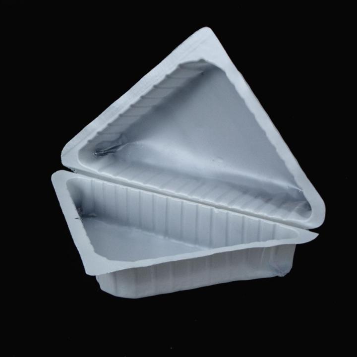 One Time Disposable Plastic Food Sandwich Box, Triangular Shape (PS) 100 pcs