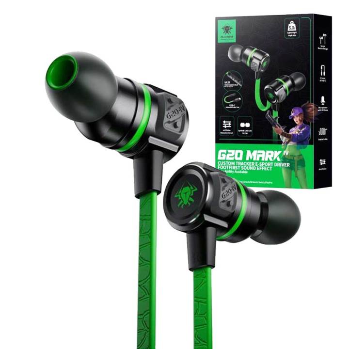 PLEXTONE G20 Aux 3.5mm and Type C Both Interface Double Bass Magnetic Gaming Earphone Headphone Earphones Earbuds Noise Reduction Headset with Mic