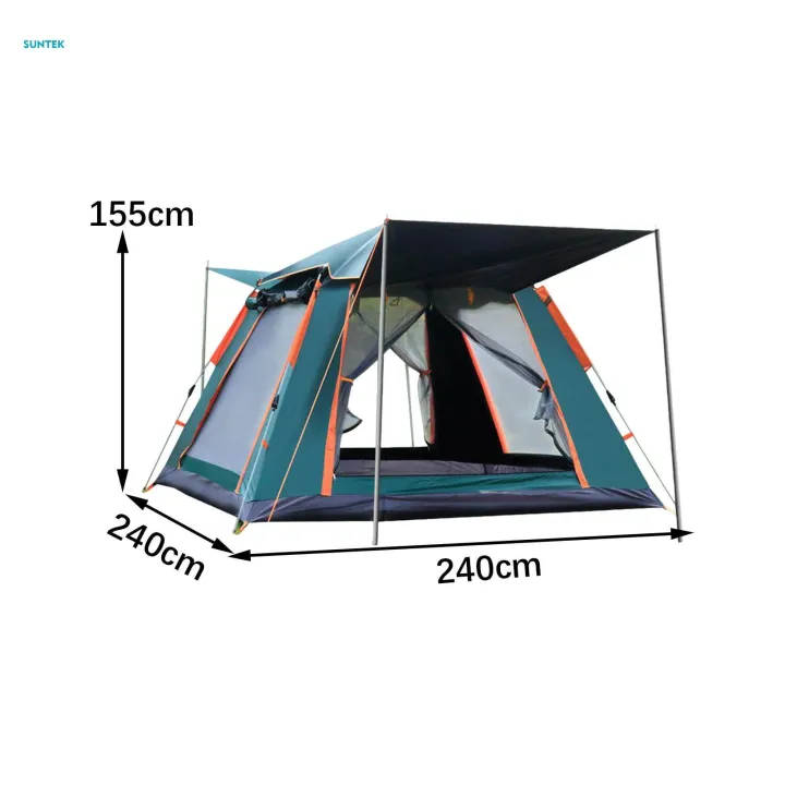 Camping%20Tent%20Portable%20Quick%20Assemble%20up%20for%20Climbing%20Trekking%20Green%20240x240x155cm%20-%20Image%209