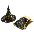 Kids Witch Halloween Costumes Wizard Cloak Cape with Pointed Hat Set Anime Cosplay Carnival Party ||Girls Boys Magician Outfit LaoXzhongX. 
