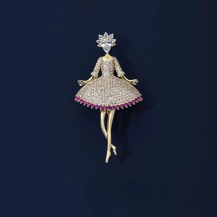 Purple Rhinestone Flower Brooch Pin - Alloy & Crystal Wedding Dress Jewelry Accessory For Women - View #11