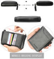 Good sale mens small casual travelling cards holder coin purse pu leather zipper wallets for men.