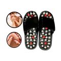 Unisex Plastic Acupressure Foot Massager Slippers, For Home/Office Foot Massage Slipper- Black. 