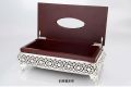 European-style classical luxury high-end tissue box gold-plated pumping tray gift tissue holder.
