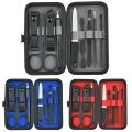 9Pcs Nail Clippers Manicure Set Portable Travel Stainless Steel Nail Cutter Pedicure Tool Kit Fingernail Suit. 