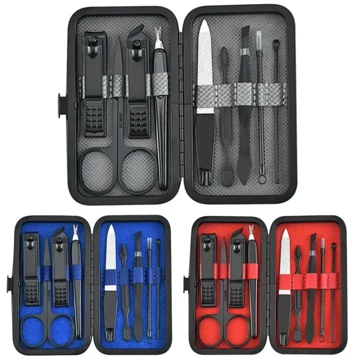 9Pcs%20Nail%20Clippers%20Manicure%20Set%20Portable%20Travel%20Stainless%20Steel%20Nail%20Cutter%20Pedicure%20Tool%20Kit%20Fingernail%20Suit%20-%20Image%202
