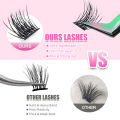 YUANZHIJIE Mix Length Fluffy Individual DIY Clusters Eyelash Extension C D Curl 144 pcs Natural Segmented Eyelash Makeup Tools.