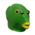 Tiktok Green Head Fish Head Mask Cute Funny Sand Carving Fish Head Strange Green Fish Man Net Red Full Face Artifact. 