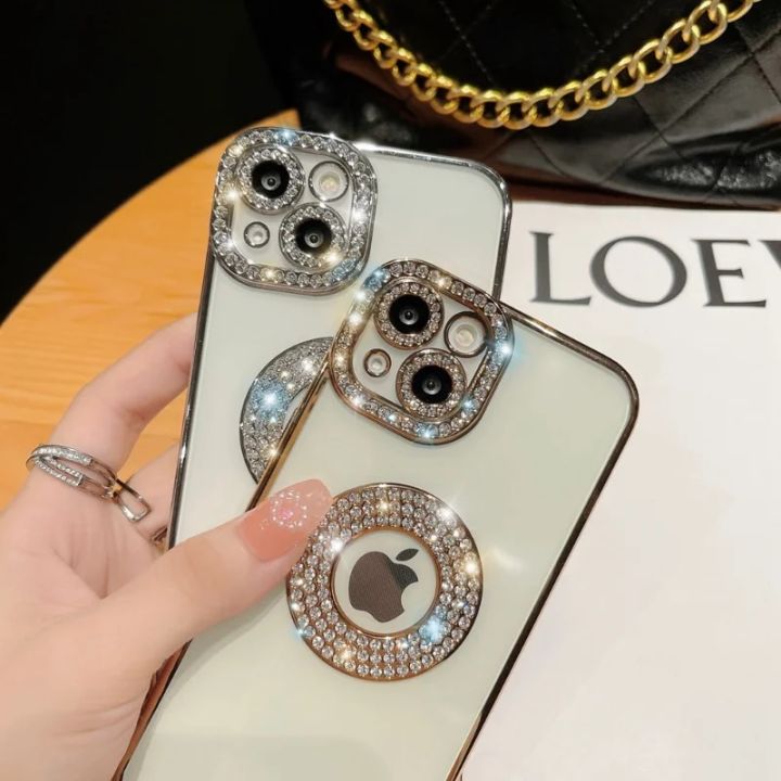 Deluxe%20Bling%20Diamond%20Phone%20Case%20for%20iPhone%2012%2013%2014%2011%2015%20Pro%20Max%2014%2015%20Plus%20Shinny%20Transparent%20Plating%20Soft%20Silicone%20Cover%20-%20Image%203