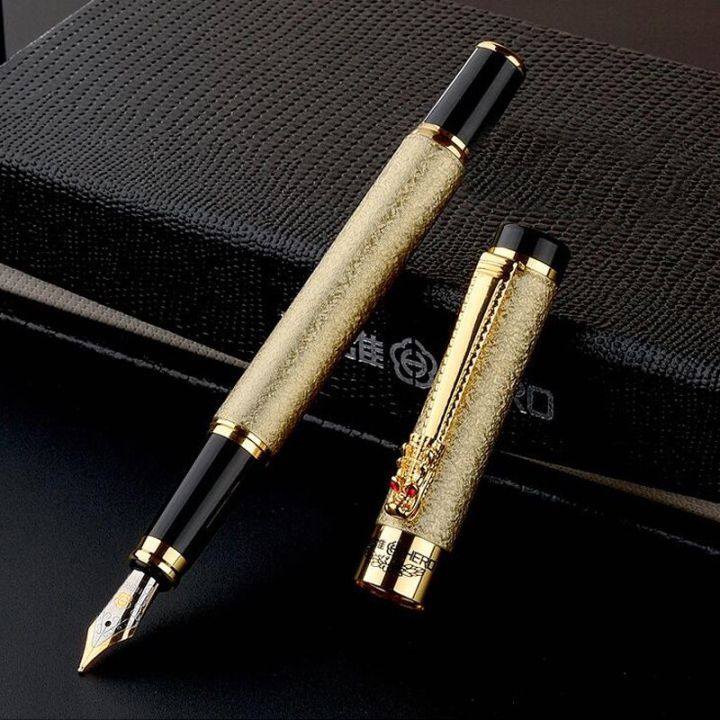 Metal Ink Fountain Pen Luxury Dragon 6006 Crystal Diamond Business Men Writing ink Pen