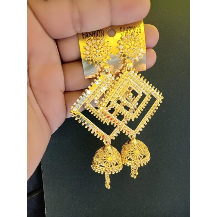 Stylish Earings Jewelry Gold Plated Piece for Women Ear Ring