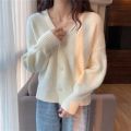 Early autumn 2023 New Pink Knitted Sweater for Women Loose Outer Wear Idle Style Cardigan Coat Western Style. 